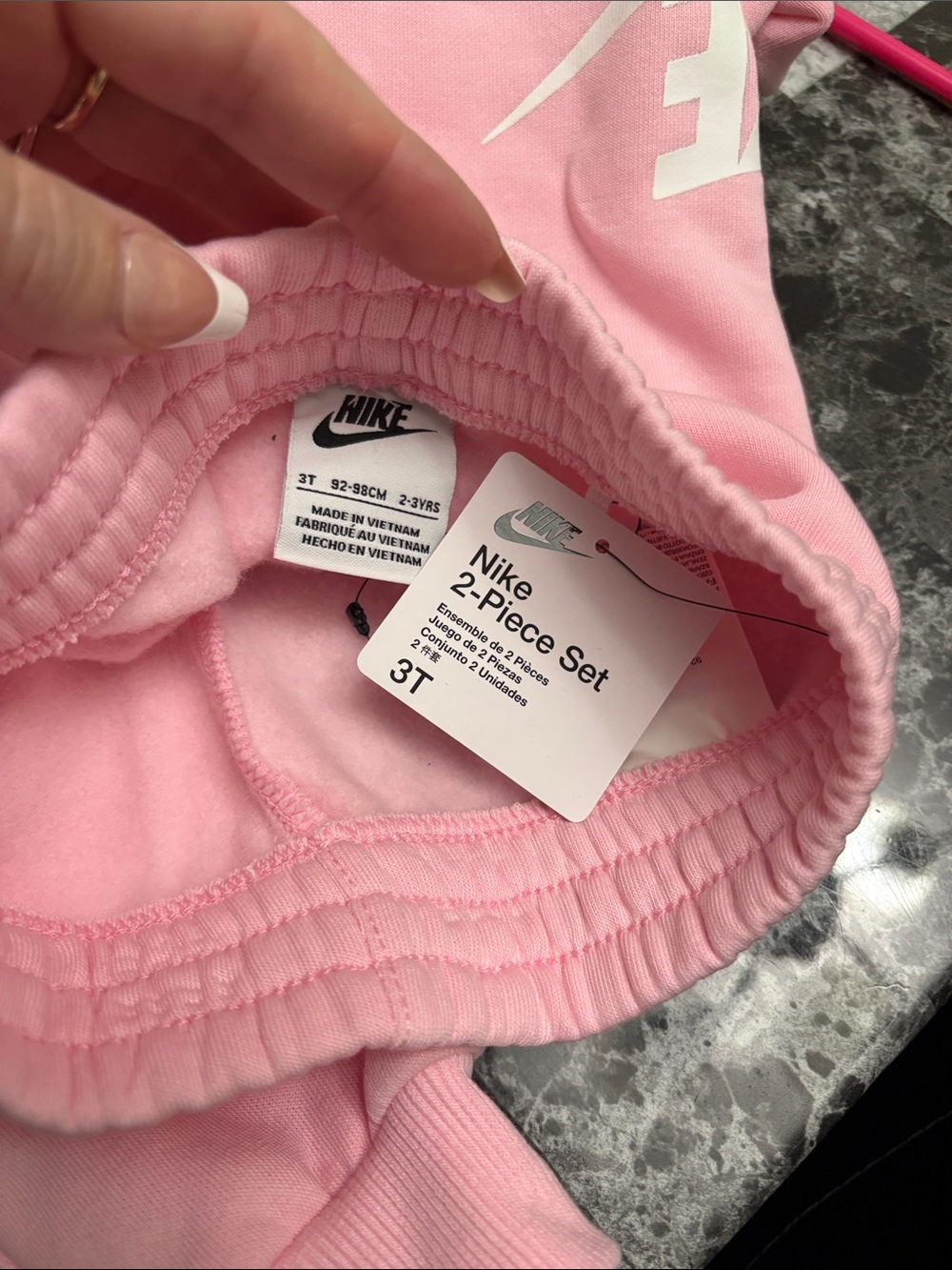 Nike sweatsuit toddler pink 3T - Picture 2 of 4
